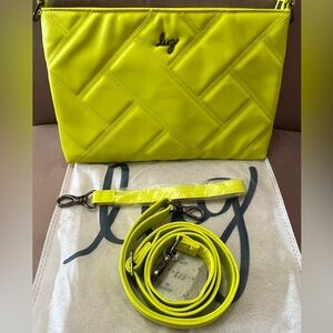 Lug Waltz Satin Luxe VL Crossbody Bag in Lemon Lime